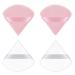 Ainiv 4 PCS Powder Puff Triangle Makeup Puff Reusable Soft Powder Sponge Washable Wet Dry Dual-Use Cosmetic Puff Face Powder Puff for Loose Powder Foundation Cream Blush Wetand or Pressed Powder #4 4PCS Pink + White