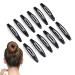 30PCS Oval Contour Hair Clips Metal Hair Clips Snap Hair Clips Black Non Slip Hair Clips Hair Barrettes For Women Hair Accessories For Women Girls Hair Styling (D)