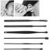 Ear Wax Removal Set - Durable & Rust Proof Spiral Ear Spoon | Easy & Convenient Cleaning Tool for Ear Canal Dirt - Black - Buy Online on GoSupps.com