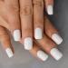 All White Square Glossy Gel Press On Nails - Long Lasting Faux Ongles for Daily Life - Buy Online on GoSupps.com