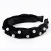 Bethininess Vintage Braided Headband with Pearls - Rockabilly Fashion Hair Accessories for Women & Girls - Black Padded Wide Hair Band - Buy Online on GoSupps.com