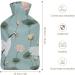 Japanese Cranes & Flowers Heat Bottle | Rubber Hot Water Bag for Pain Relief Cramps & Cold Therapy - Buy Online on GoSupps.com