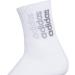 Adidas Women's Sport Linear High Quarter Socks 3-Pack - White/Grey/Clear Onix Grey - Buy Online on GoSupps.com