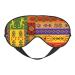 African National Patterns Print Unisex Sleep Eye Mask Soft Comfort Eye Shade Cover for Travel/Yoga/Shift Work Black