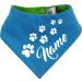 Both-Sided Multicolor Dog Turning Cloth | Custom Name | Size Gr.5 (Neck 52-60 cm) | Lime Green-Royal Blue - Buy Online on GoSupps.com