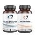 Designs for Health Vitamin D Supreme + Inflammatone Bundle - Vitamin D3 5000 IU + 2000mcg Vitamin K with an Enzyme Botanical Blend to Promote Healthy Inflammatory Response - 2 Products