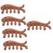 Minkissy 5 x fish-shaped massage comb for scalp comfortable comb wide tooth comb no static comb jadekopf massage comb Guasha tool comb hair wooden man