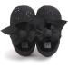 LACOFIA Baby Girls Christening Shoes | Anti-Slip Soft Sole Prewalkers 6-12 Months | Black - Buy Online on GoSupps.com