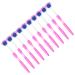 Tongue Cleaner Ergonomic Design 10 Pack Silicone Tongue Cleaner Brush with Long Handle for Adults (Pink)