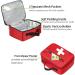 Empty First Aid Bag - Multi-Pocket Emergency Medical Kit for Home, School, Office, Car | Red Medium Size - Buy Online on GoSupps.com
