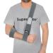 supregear Arm Sling Adjustable Lightweight Comfortable Shoulder Immobilizer Arm Sling Breathable Medical Shoulder Support for Injured Arm Hand Elbow 180cm (Dark Grey)