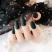 Umillars 24pcs Matte Black Coffin False Gel Nails Set - Full Cover Medium Tips for Ballerina Cosplay and Office Lady - MFN-Black - Buy Online on GoSupps.com