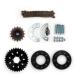 L-faster Bicycle Spoke Chain Wheel Bike Rear Wheel 32T Sprocket for Our Left Drive Motor Kit 16T Freewheel with Adapter for Motor MY1016Z