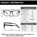 JUDOO 2 Pack Blue Light Blocking Glasses - Square Frame Computer Reading Sunglasses for Women and Men - Black and Flower Design - Buy Online on GoSupps.com