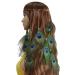 Girls Lady Peacock Feather Headband Hippie Headpiece Tribal Indian Fascinator Feather Hairband Headdress Hair Accessories - Buy Online on GoSupps.com