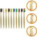 Buy Minkissy 10pcs Bamboo Toothbrushes - Soft Bristles & Natural Bamboo Charcoal for Eco-Friendly Oral Care - Buy Online on GoSupps.com