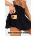 Navneet Women's Black Pleated Tennis Skirt with Pockets - High Waisted Golf Skorts | Medium Size - Buy Online on GoSupps.com
