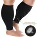 6XL Plus Size Compression Leg Sleeves for Wide Calves - Relieve Varicose Veins, Edema, Swelling, Shin Splints - Ideal for Work, Travel, Sports - Black XXXXXX-Large - Buy Online on GoSupps.com