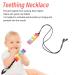 Baby Teether Necklace - Silicone Sensory Chew Pendant for Boys Girls (Orange) - Buy Online on GoSupps.com