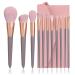 11 pieces of milk tea powder makeup brush set eye shadow brush complete set of beauty tools