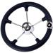 CREDSTAR Stainless Steel Destroyer Steering Wheel - 13-1/2 Inch, 5 Spoke Boat Marine Black PU Foam - Buy Online on GoSupps.com