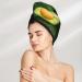 Super Absorbent Fresh Avocados Microfiber Hair Towel Wrap for Women | Quick Dry Coral Velvet Cap for Long Curly & Thick Hair - Buy Online on GoSupps.com