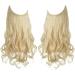SARLA 18 Inch Invisible Wire Hair Extension Curly Wavy Synthetic Hairpiece for Women - Beach Blonde - Buy Online on GoSupps.com