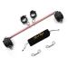 TMEOIIPY Restore Pilates Spreader Bar with Adjustable Strap, Exercise Guide, Yoga Training Fitness Gear, Home Pilates bar Rose+4DCBlack
