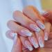 Jawseu 24 pieces french ballerina coffin artificial nails long wrong nails white fingern fingernail acrylic you press on nail tips for women and girls