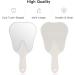 Annhua Handheld Tooth-Shaped Hand Mirror - Small Face Mirror with Handle for Dentist Office, Clinic, Bathroom, Barber & Salon | White - Buy Online on GoSupps.com