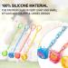 SCJJZ Pacifier Chain Set - 4 Pack Baby Pacifier Clips for Newborns Girls & Boys - Durable & Stylish Pacifier Bands for Safe Soothing - Buy Online on GoSupps.com