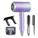 Professional Hair Dryer 2000W Fast Drying Ionic Hairdryers for Women Lightweight Blow Dryer with Stand for Women Kids Home Travel Salon - Gradient Purple