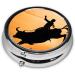 Cool Bull Riding Printed Mini Round Pill Box - 3 Compartment Portable Pill Organizer for Travel Home & Office Use - Buy Online on GoSupps.com