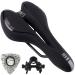 Bike Seat Most Comfortable for Men and Women with Soft Cushion Universal Fit for Exercise Bike and Outdoor Bikes black