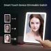 Famihomii Rechargeable LED Lighted Travel Makeup Mirror - 3 Colors, Touch Screen Dimming, Portable Rose Gold Compact Design - Buy Online on GoSupps.com