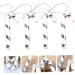 Alipis 4pcs Christmas Candy Cane Ornament Candy Canes Tree Pendants Christmas Adornments Christmas Tree Silver 7x2.5cm - Buy Online on GoSupps.com