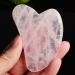 Face Massager Gua Sha Rose Quartz Jade Guasha Stone for Chin Neck Face Lifting Wrinkle Remover Skin Detox Beauty Care 1Pcs (Color : Heart)