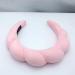 Spa Headband for Women Sponge Terry Towel Cloth Fabric Head Band Puffy Makeup Headband for Skincare Face Washing Makeup Removal Shower Facial Mask (Pink) - Buy Online on GoSupps.com