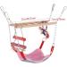 Parrot Swing Ladder Pets Birds Climbing Toy Wood Ladder Warm Hammock Cotton Rope Cage Hanging Decor for Small Animals Ferret Parrots Rat Hamster (Pink) - Buy Online on GoSupps.com