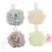 Housoutil 4pcs Large Bath Ball Shower Ball Mesh Sponge Pouf