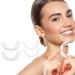 2 pairs of fake teeth at the top and below tooth bleaching set dentures for plugging in with tweezers lighting artificial teeth for men women with bad teeth