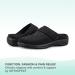 Orthofeet Louise 7 Wide Black Orthopedic Slippers for Women | Plantar Fasciitis Relief | Arch Support & Cushioning | Extended Widths - Buy Online on GoSupps.com