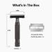 Men's Double Edge Safety Razor - Matte Black Thick Short Handle 10 Blades Portable Travel Size Smooth Closed Shave - Buy Online on GoSupps.com