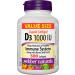 Webber Naturals Vitamin D3 1000 IU 500 Softgels For Healthy Bones Teeth and the Maintenance of Good Health 500 count (Pack of 1)