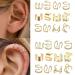 24 Pcs Gold Hair Braids Dreadlock Non-Piercing Ear Clip Beard Beads Cuffs for Women Men - Hair Accessories & Styling Jewelry Tools - Buy Online on GoSupps.com