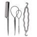Topsy Hair Styling Tool Kit with Bun Maker, Combs, Braiding Tools - Ponytail Design & French Twist Styling - Buy Online on GoSupps.com