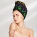 Hair Towel Wrap - Quick Drying Turban with Button | Mardi Gra Geometric Design - Buy Online on GoSupps.com
