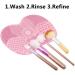 Makeup Brush Cleaner Mat Make Up Cleaning Pad Cosmetic Cleaning Pad Scrubber Board Tool with Suction Cups Pink normal - Buy Online on GoSupps.com