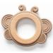 Natural Wood & Silicone Baby Teether - Butterfly  3M+ (Vanilla Cream)