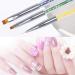 Nacaikj 7pcs Nail Art Brush Set - Dotting Tools & Liner Brushes for UV Gel & Acrylic Manicures | Perfect Nail Accessories for Creative Nail Design - Buy Online on GoSupps.com